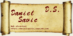 Daniel Savić vizit kartica